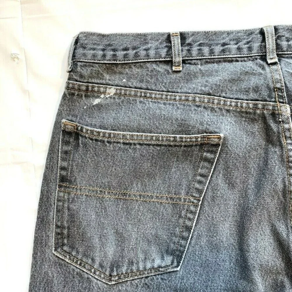 Vintage Polo Ralph Lauren Jeans Mens 38x30 (38x28) USA Made‎ Loose Black Denim